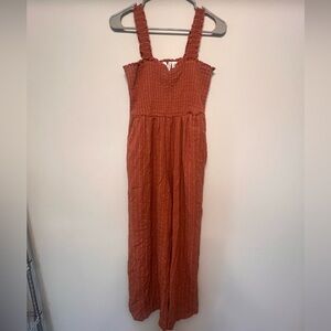 Roxy women’s Small Rust Orange jumpsuit